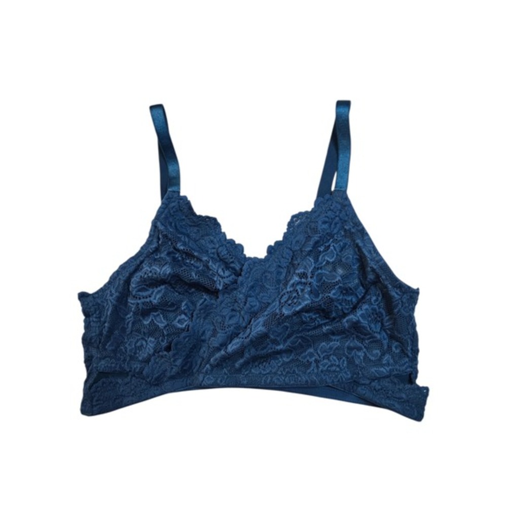 Adored by Adore Me Teal‎ Lace Bralette Plus Size 2X Longline Bralette